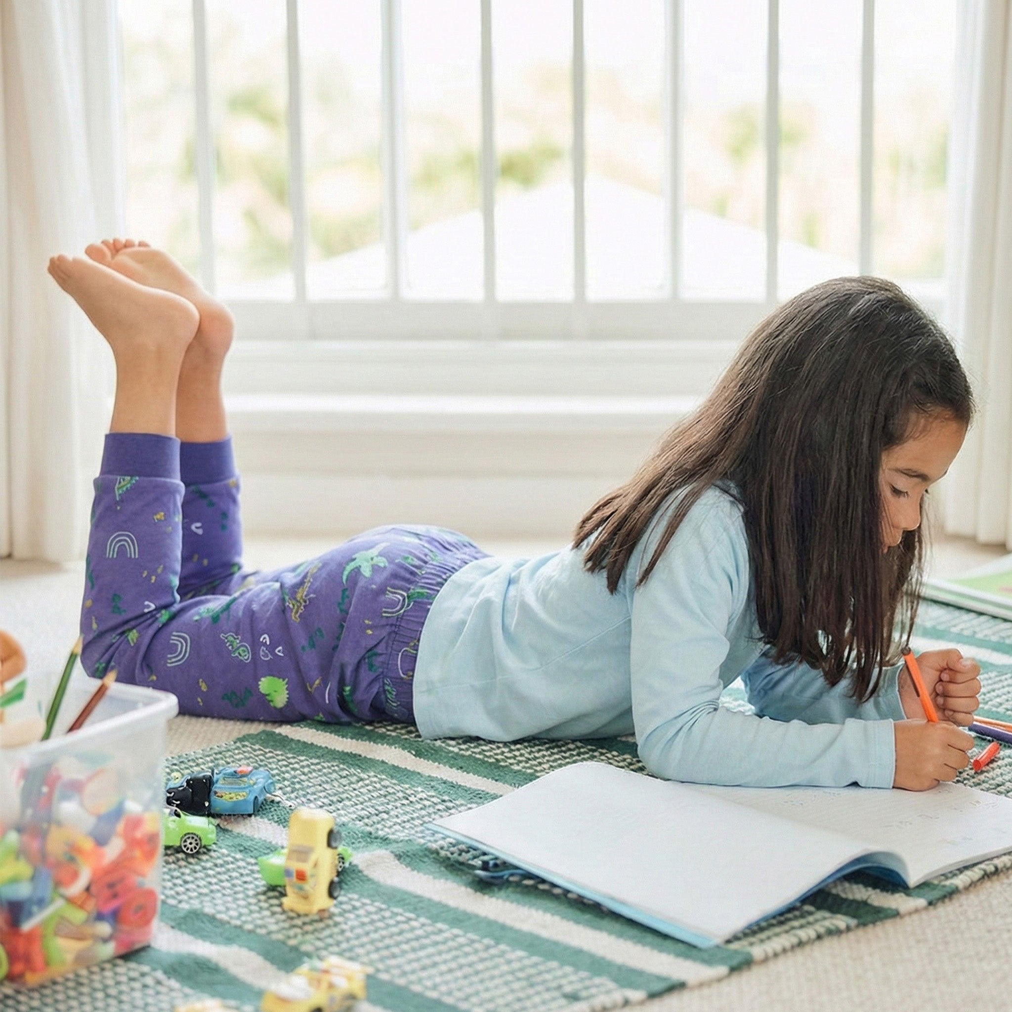 Dryment Kids Absorbent Pants, 2-Pack (1 Blue + 1 Green)