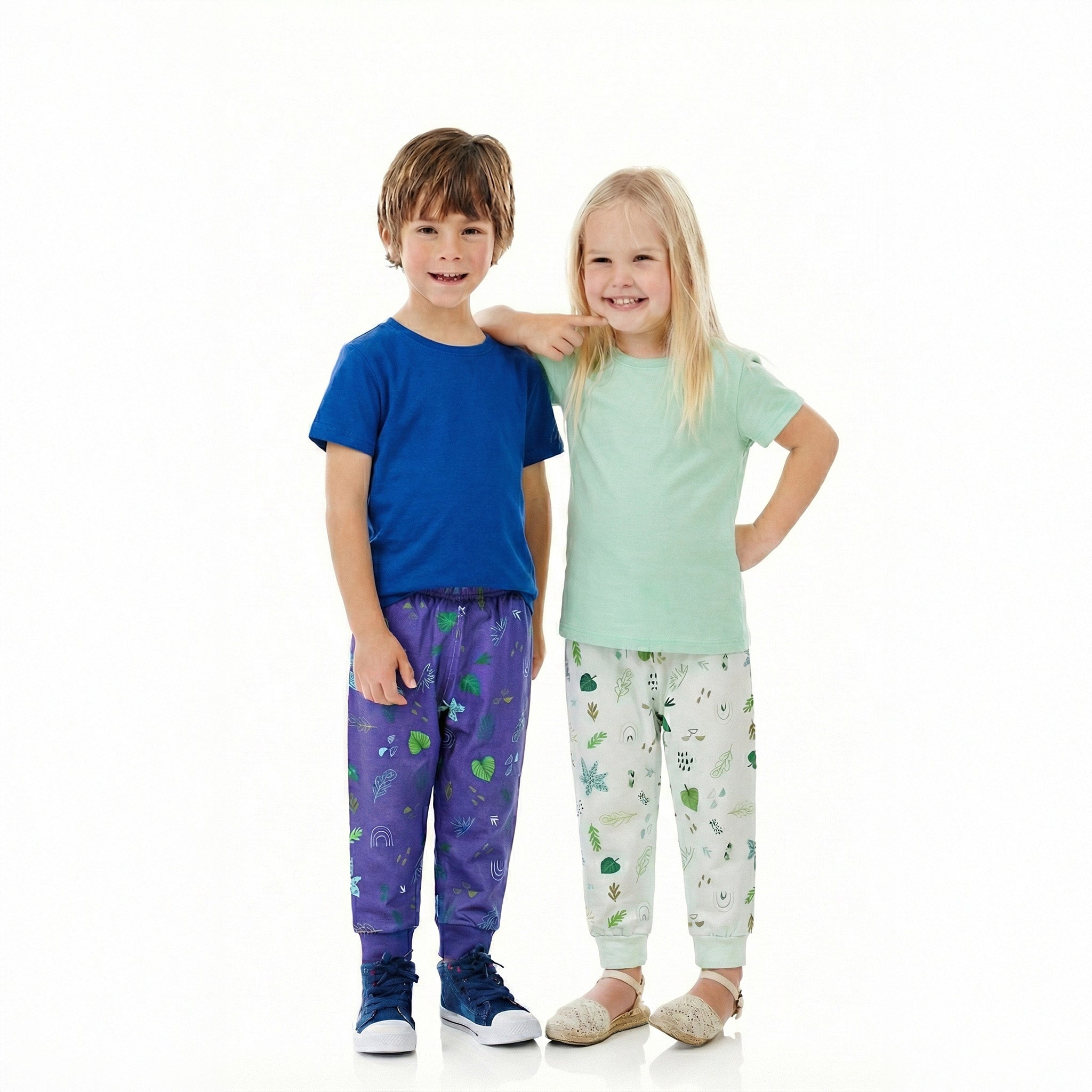 Dryment Kids Absorbent Pants, 2-Pack (1 Blue + 1 Green)
